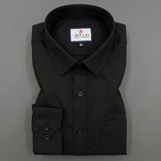 Bolliq Premium black 100 % Cotton Linen Shirt