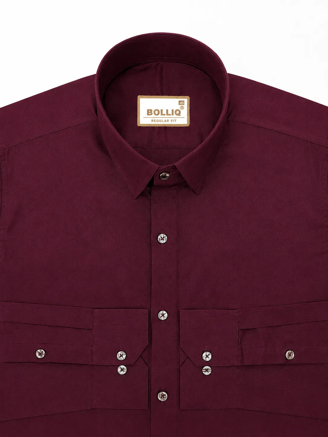 Bolliq Premium Wine 100 % Cotton Linen shirt