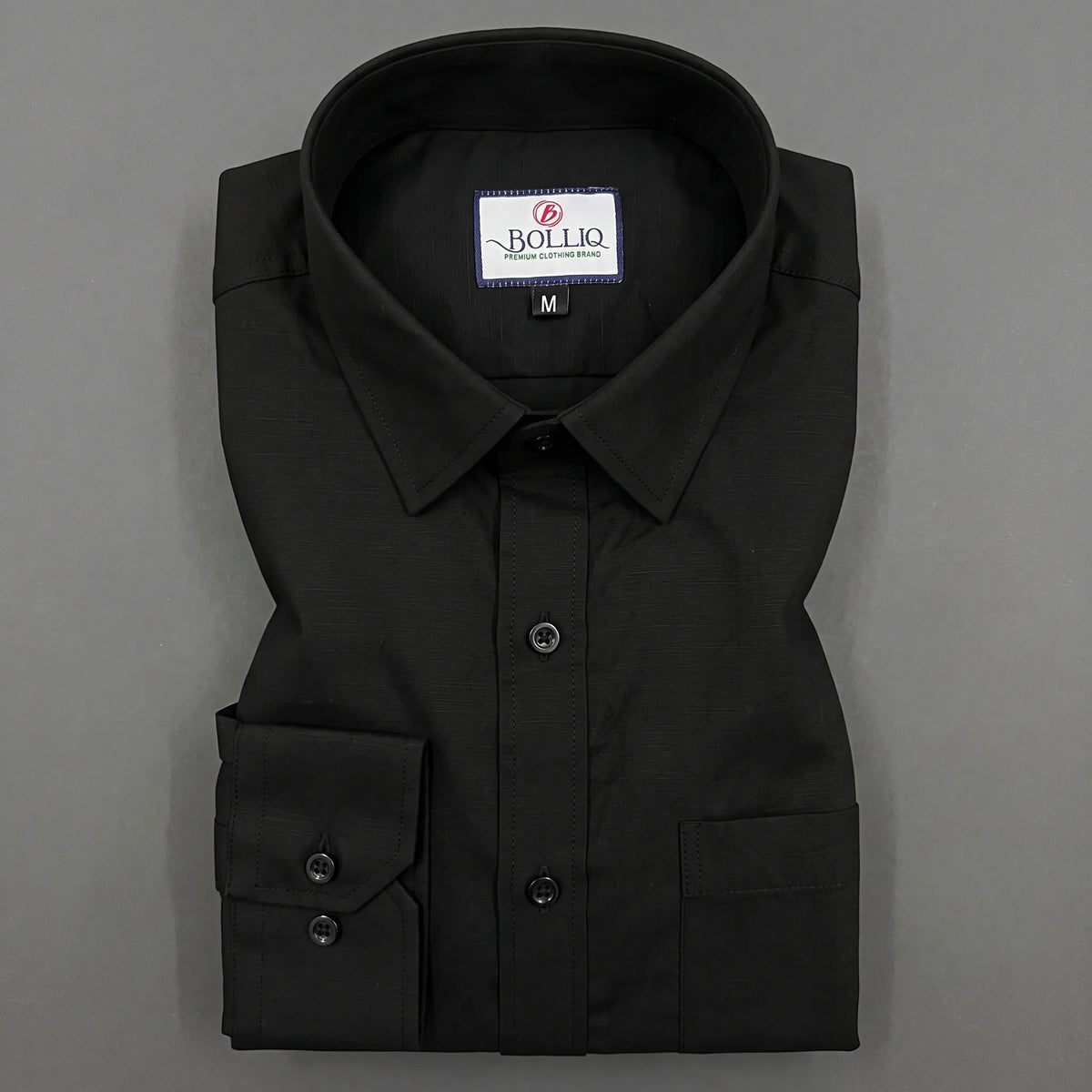 Bolliq Premium black 100 % Cotton Linen Shirt