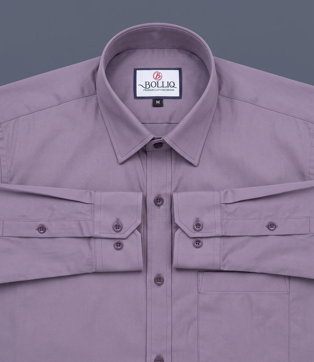 Bolliq Premium lavender 100% Cotton Linen Shirt
