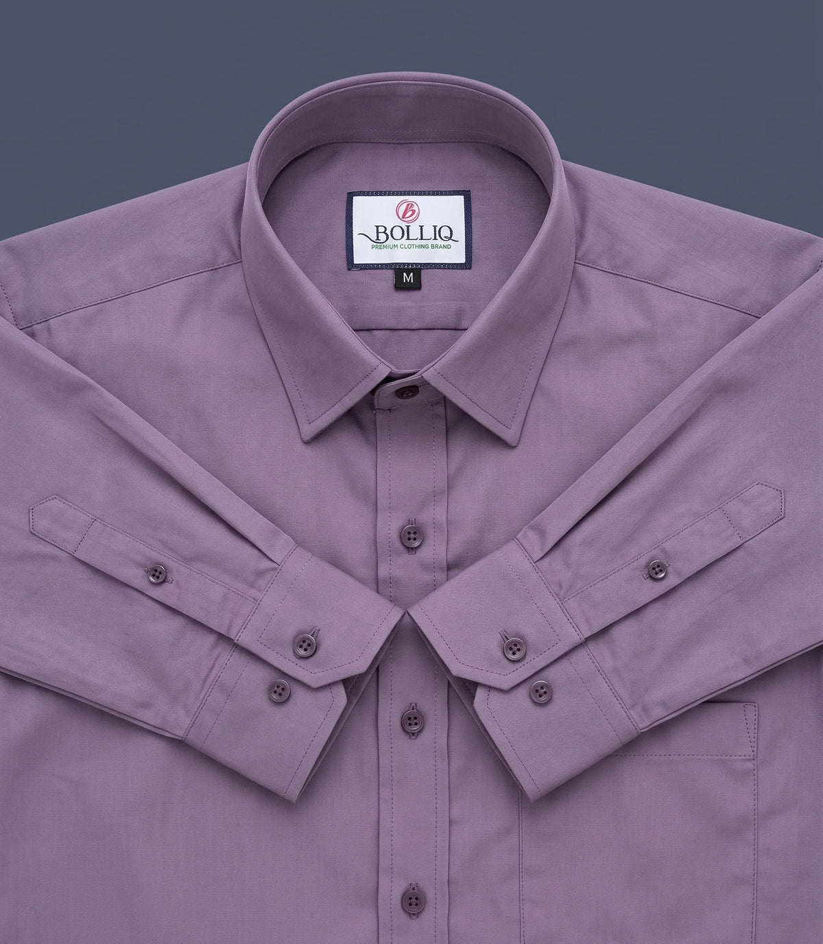 Bolliq Premium lavender 100% Cotton Linen Shirt