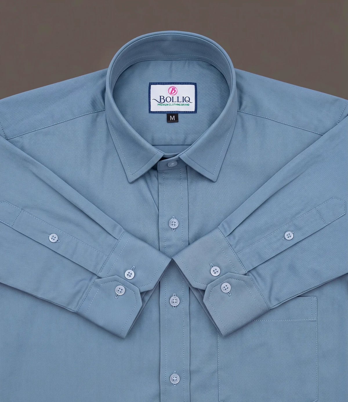 Bolliq Premium Dark Sky Blue 100 % Cotton Linen shirt