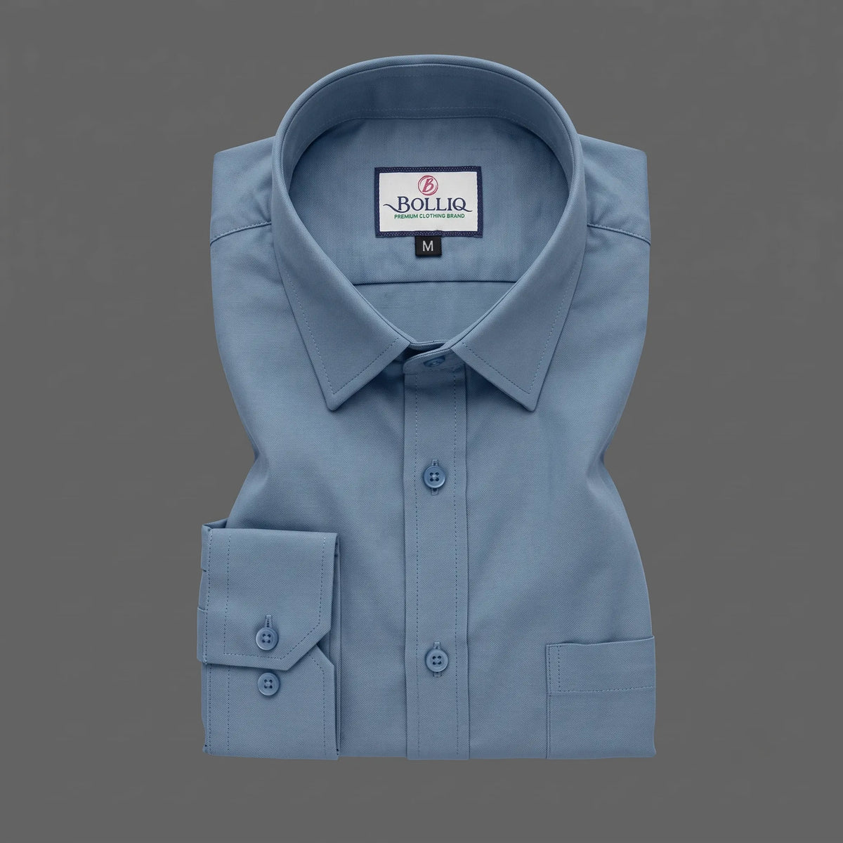 Bolliq Premium Dark Sky Blue 100 % Cotton Linen shirt