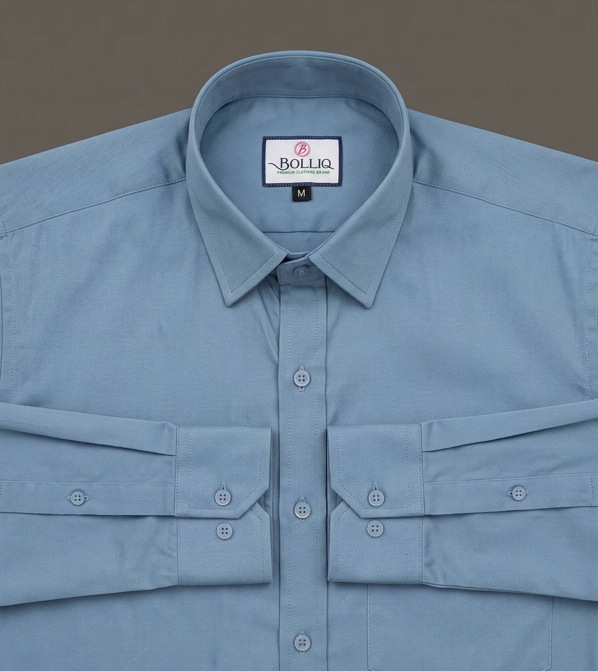 Bolliq Premium Dark Sky Blue 100 % Cotton Linen shirt