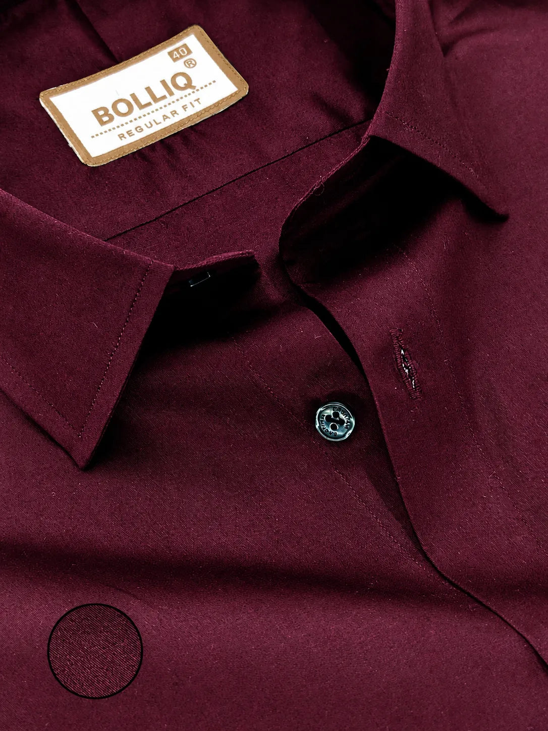 Bolliq Premium Wine 100 % Cotton Linen shirt